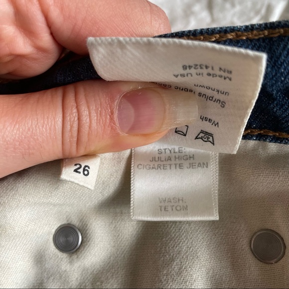 Reformation Julia High Cigarette Jean - Teton - Picture 4 of 7